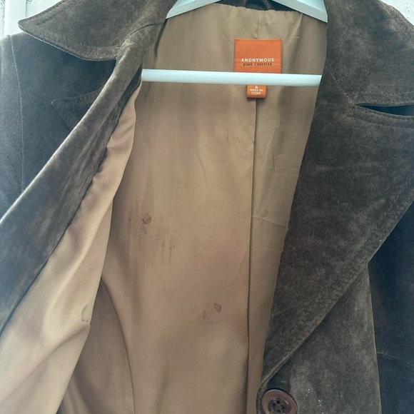 Vintage Chocolate Brown Suede Duster Jacket - Picture 6 of 7